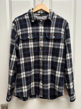 Men's Size M Heavy Cotton Plaid Flannel | PrAna